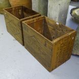 A pair of Vintage Tate Cube Sugar pine boxes