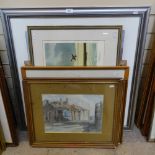 Peter Scott, pencil signed coloured print, 19th century watercolours etc