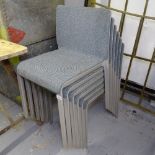 A set of 6 Pedrali stacking chairs