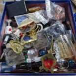 Various collectables, including German survival knife, draughts, pocket lighters etc