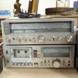 A Vintage Sony 2-section stacking Hi-Fi system, comprising STR-313LFM-AM programme receiver and TC-