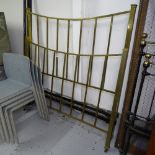 A Victorian brass 4'6" bed with rails