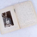 An early 20th century handwritten logbook of "Our Trip to Algiers on board the Jan Pieterzoon Coen",