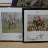 2 coloured Snaffles prints, The Huntsman and Merry England, both pencil signed, framed (2)