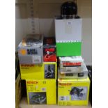 Various boxed Bosh and Black & Decker power tools, to include circular saws, router, planer, and a