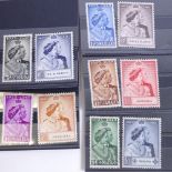 Commonwealth - 1948 Silver Wedding Pairs all fine mint for Jamaica, Malta, Nigeria, St Helena and