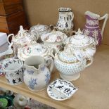 Various ceramics, including God Speed The Plough loving cup, William Brownfield Union jug,