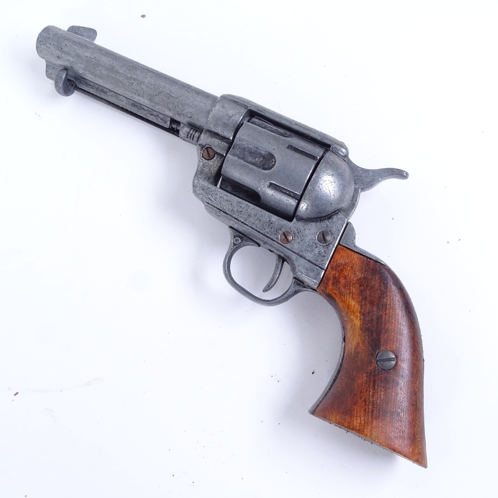 An Italian replica Colt revolver, 4" cylindrical barrel with steel frame and hardwood grips - Image 2 of 2