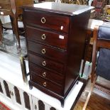 A mahogany Stag narrow 6-drawer chest, W50cm, H98cm