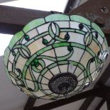 A Tiffany style leadlight ceiling lamp shade