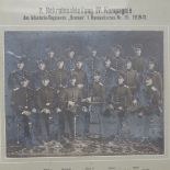 2 German early 20th century military Regiment photographs, framed