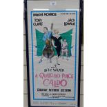 A Qualcuno Piace Caldo (Some Like It Hot) poster, starring Marilyn Monroe, 69cm x 32cm, framed