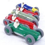 A Dinky Toys Gift Set No. 4, set of 5 racing cars, all restored, in reproduction box