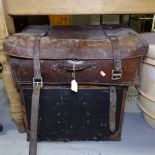 Various leather suitcases, including a Debt Collector's case