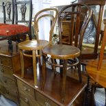 A Mundus & J Kohn Ltd Czechoslovakia bentwood chair, with paper label to the underside, and