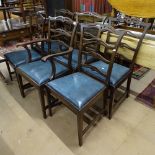 A set of 6 mahogany Chippendale design dining chairs, with drop-in seats (4 and 2)