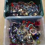 2 boxes of modern costume jewellery