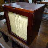 A mahogany veneered multi-drawer collector's chest, by Griffin & George London, W41cm, H48cm