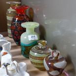Various Mdina Art glass vases, largest height 20cm (5)