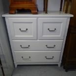 A Laura Ashley white painted 4-drawer chest, W91cm