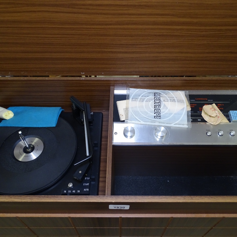 A mid-century HMV radiogram, with turntable, L126cm - Image 2 of 2