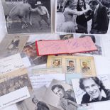 A box containing a large amount of theatre photographs/autographs