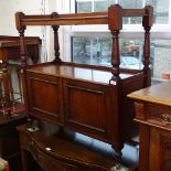 A Victorian mahogany buffet with panelled doors, W104cm, H104cm