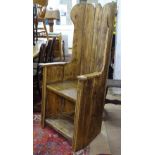 A pine lambing chair