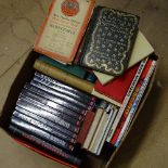 A box of various books