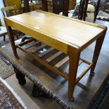 A Remploy teak 2-tier coffee table, W70cm, H43cm