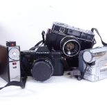 Various cameras and equipment, including Mamiya, Pentax P30 etc