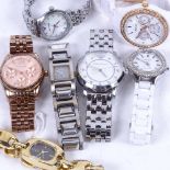 A collection of fashion watches, to include Fossil, DKNY etc, all working