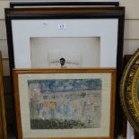Various pictures and prints, including John Piper print (4)