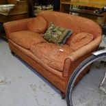 An early 20th century upholstered 2-seater settee