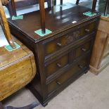 An Ipswich oak design 3-drawer chest, W80cm, H83cm