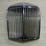 A Vintage chrome Armstrong Siddeley Sapphire Classic car radiator grille, width 48cm, height 55cm