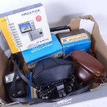 Praktica cameras and accessories, and a Kodak camera