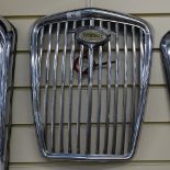 A Vintage chrome Wolseley Hornet Mk II? Classic car radiator grille, width 34cm, height 42cm