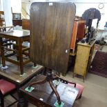 A Georgian mahogany tilt-top table, on tripod base