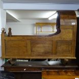 A panelled oak cradle, L102cm