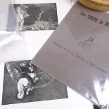 2 folios of Goya prints, and a scrap album of German/Austrian interest with K Baedeker letter