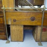 A Victorian brass stand, W110cm