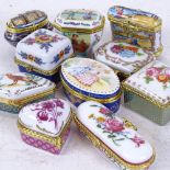 A collection of Del Prado porcelain trinket boxes