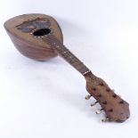 A German 19th century Beligen mandolin, and another instrument (2)