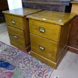 A pair of 2-drawer bedside chests, W45cm, H60cm