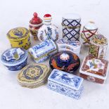 A collection of Del Prado ceramic trinket boxes