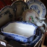 Large quantity of various ceramics, including Spode tureen, Continental plates etc (boxful)