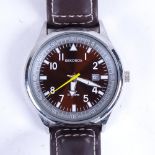 SEKONDA - gent's chrome-cased wristwatch, with original box