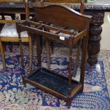 A Victorian mahogany stick stand