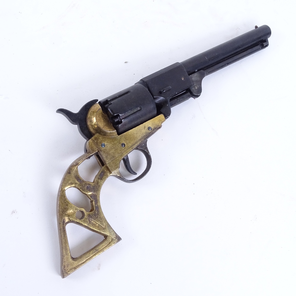 An Italian replica BKA98 Colt revolver, 7.5" barrel with brass frame (lacking grips) - Image 2 of 2